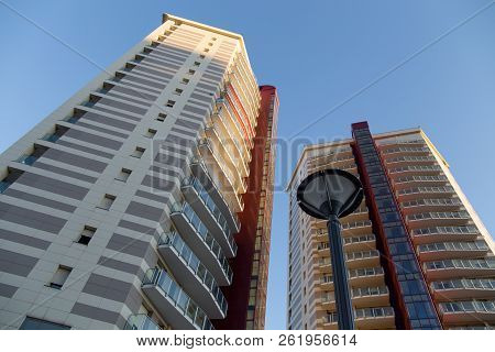 Genoa, Italy, October 30, 2016 - Modern City Condo, Building In Genoa, Italy.