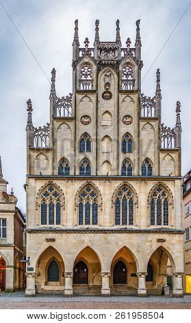 Historical City Hall Of Munster Is One Of The Most Significant Architectural Monuments Of The Histor