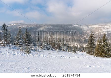 Winter Landscape Of Beskid Mountains, Szczyrk, Poland