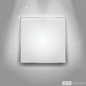 Brillantemente marco de cuadro en la pared - diseño vectorial realista