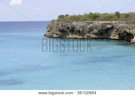 Turkoosi Karibian saaret Curacao Ocean