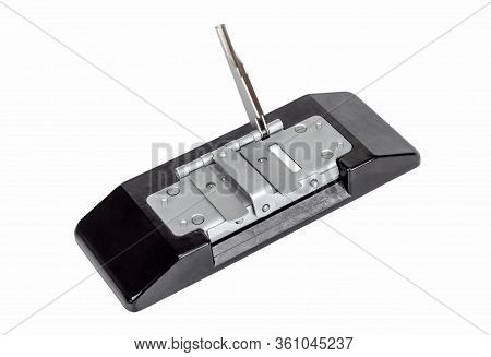 Manual Press For Gluing Film Isolated On White Background