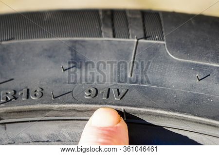 The Speed And Load Index Markings On The Sidewall Of The Tire
