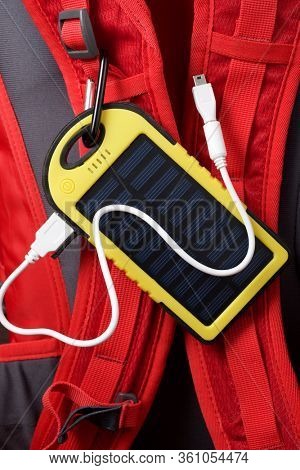 Portable solar cell for nature excursions.