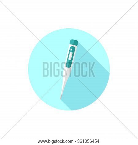 Flat Design Vector Digital Medical Thermometer Device