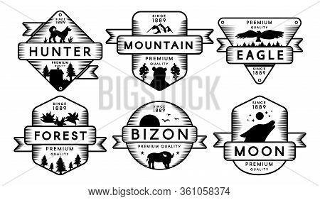 Collection Labels Animals And Nature Set Logo