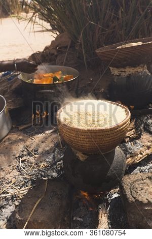 Preparing Couscous In M'hamid El Ghizlane.