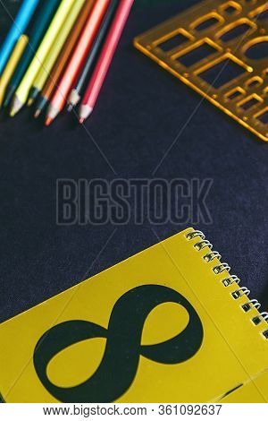 School Supplies. Bright Back To School Background. Homeschool. Distance Education, Education In Quar