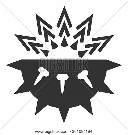 Raster Coronavirus Structure Flat Icon. Raster Pictogram Style Is A Flat Symbol Coronavirus Structur