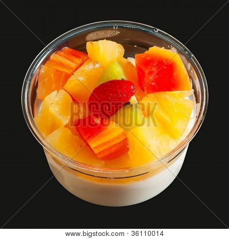 Salada de frutas de Tofu de ágar