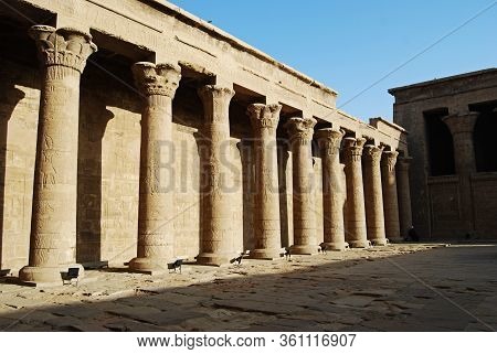 The Pillars At The Edfu Temple, Nubia, Egypt