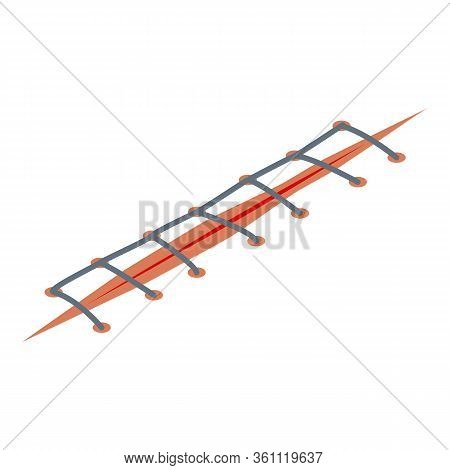 Injury Suture Icon. Isometric Of Injury Suture Vector Icon For Web Design Isolated On White Backgrou