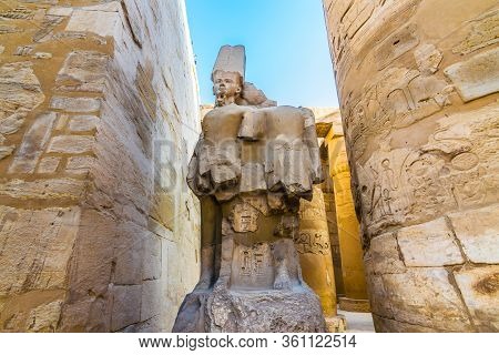 Luxor, Egypt.december, 14, 2018. Luxor Temple In Egypt. Was Dedicated To The God Amun, His Wife Mut 