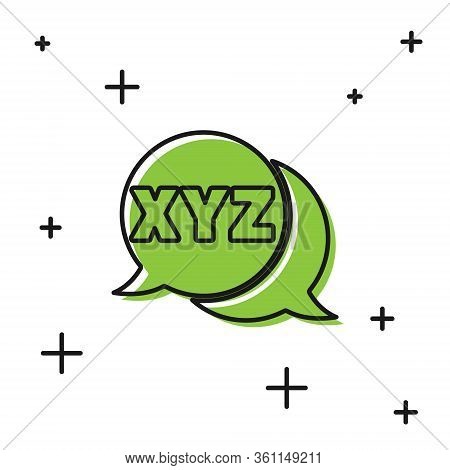 Black Xyz Coordinate System Icon Isolated On White Background. Xyz Axis For Graph Statistics Display