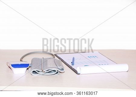 Close-up - Doctor Measures Blood Pressure
