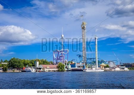 Stockholm/sweden - July 30, 2017 - Grona Lund Amusement Park