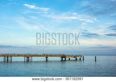 Pier In Sassnitz On The Island Ruegen, Germany.