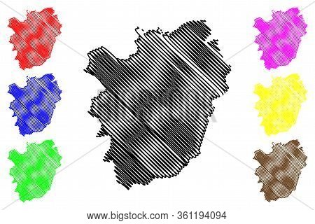 Podgorica City (montenegro) Map Vector Illustration, Scribble Sketch City Of Titograd Map