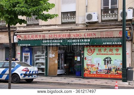 Lisbon, Portugal - June 4, 2018: Specialist Ethnic Grocery Store With Chinese, Japonese, Thai And Af