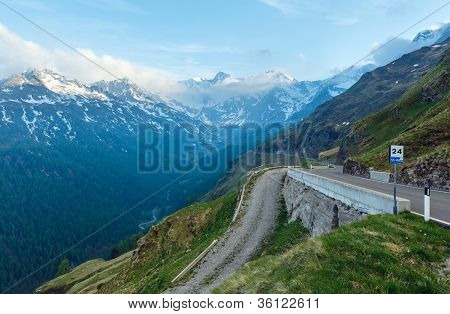 Вечерний горный пейзаж (Тиммелсёч, Австрия)