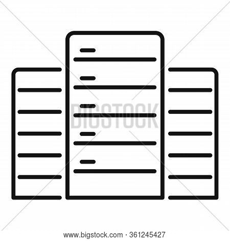 Server Architecture Icon. Outline Server Architecture Vector Icon For Web Design Isolated On White B