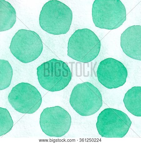 Abstract Watercolor Blue Polka Dot Background. Watercolor Blue Polka Dot Illustration.