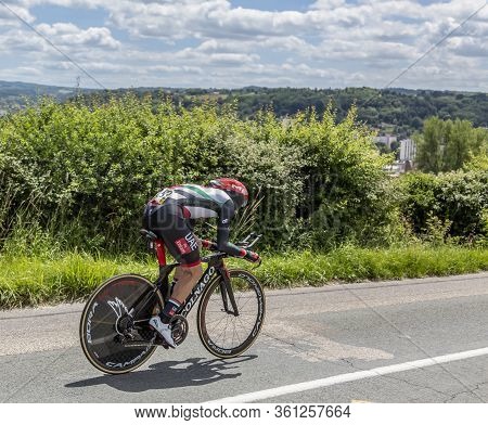 Bourgoin-jallieu, France - 07, May, 2017: The Italian Cyclist Matteo Bono Of Uae Team Emirates Ridin