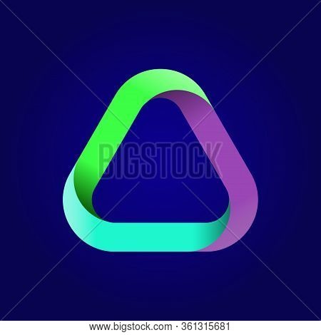 Triangle Logo. Design Geometric Element. Corporate, Technology, Media Style Templates Vector Design.