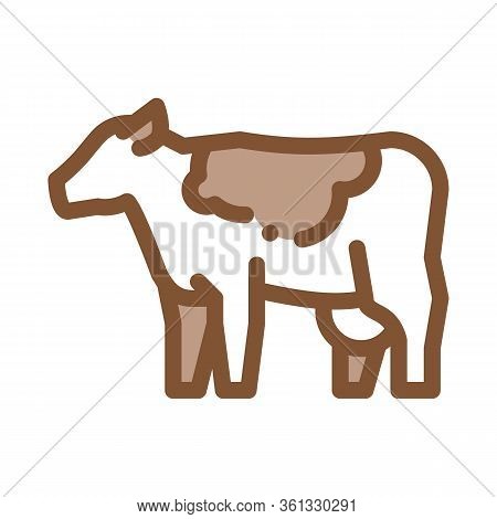 Milch Cow Icon Vector. Milch Cow Sign. Color Symbol Illustration