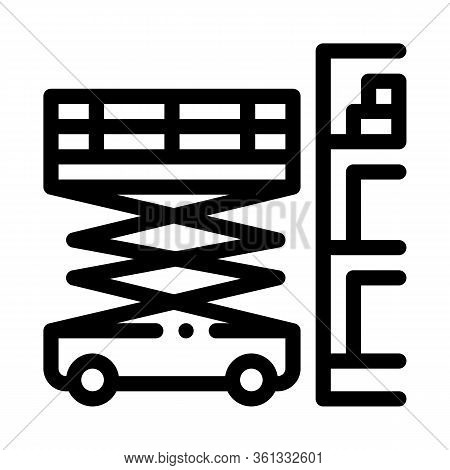 Weight Lifting Machine Icon Vector. Weight Lifting Machine Sign. Isolated Contour Symbol Illustratio