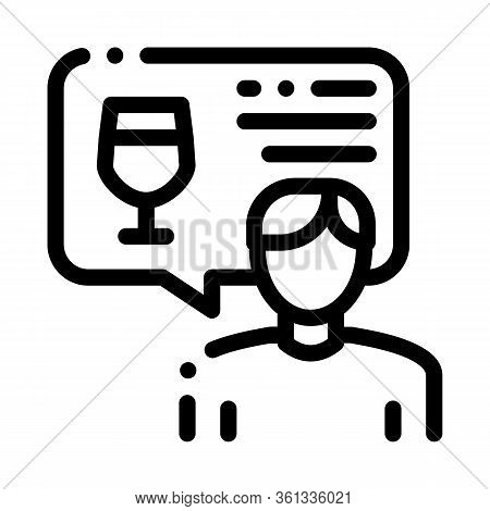 Representative Of Wine Icon Vector. Representative Of Wine Sign. Isolated Contour Symbol Illustratio