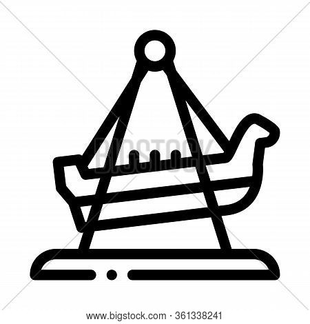 Boat Swing Icon Vector. Boat Swing Sign. Isolated Contour Symbol Illustration