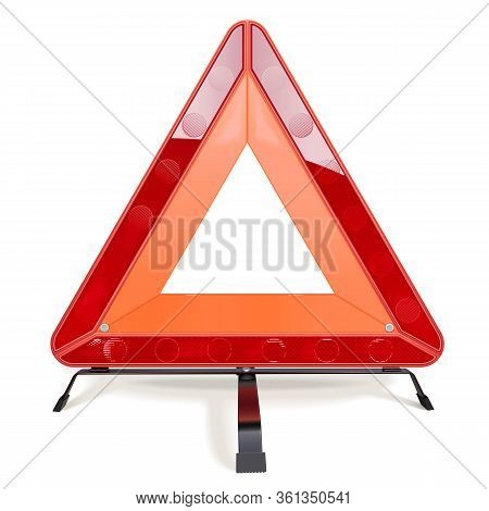 Vector Triangular Road Sign Isolated On White Background