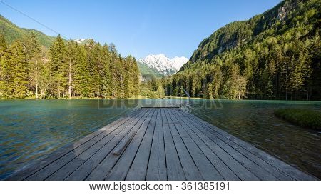 Summer In Jezersko, Slovenia At Plansar Lake With Kamnik-savinja Alps