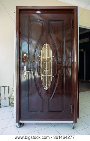 Copper Door With Handle And Lockset Looks Natural Tropical And Industrial Loft . Door For Sale In Th