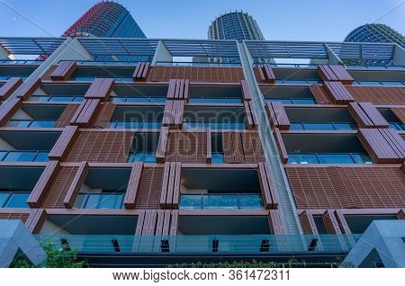 Sydney, Australia - November 24, 2016: Barangaroo South. Anadara Residential Apartment Buildings Wit