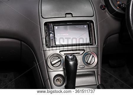 Novosibirsk/ Russia - April 11, 2020: Toyota Celica, Close-up Of The Central Control Panel, Monitor 