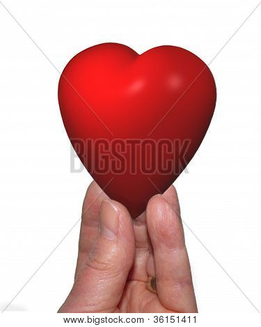 Heart Raised In Finger Tips