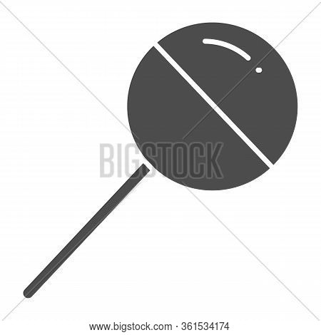 Chupa Chups Solid Icon. Sweet Round Lollipop Illustration Isolated On White. Chupa Chups Yummy Candy