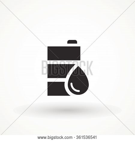 Oil Drum Container Barrel Sign Flat Vector Icon For Apps And Websites. Barel Oil Icon Illustration V