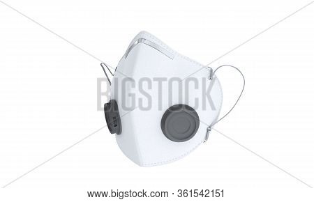 Madical Mask. Doctor Mask And Corona Virus Protection Isolated On A White Background. 3D Render.