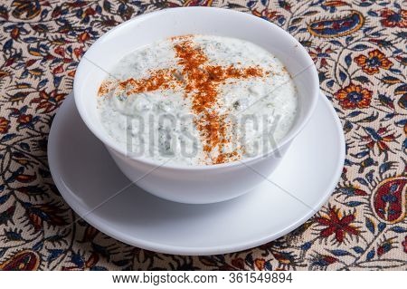 Traditional Iranian Food Created By Milk Named Ferni
