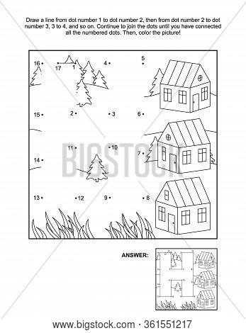 This Is Math And Literacy Reinforcement Worksheet For Little Students With Letter H Dot-to-dot Activ