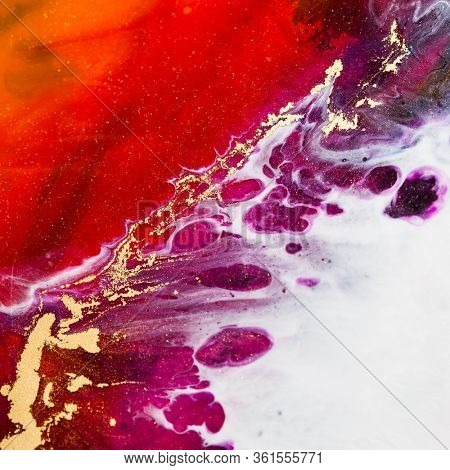 Part of original epoxy resin art close up lacing