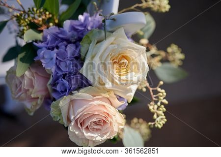 Close Up On Flower Arraignment With Afternoon Light