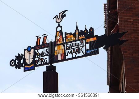 Kaliningrad, Russia - June 20, 2019: Weather Vane In Etnographical Fishing Village Besides The Famou