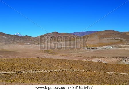 Panoramic Of The Chuculaqui Train Station, The Highest Of The 
