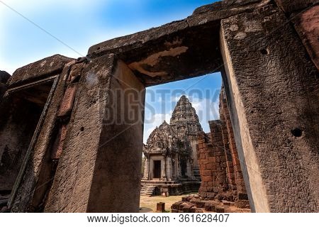 Rock Castle  Phimai Sanctuary Largest Khmer Temples Park And The Ancient Castle.world Heritage In Na