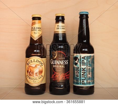 Bulldog, Guinness And Punk Ipa Beer Bottles