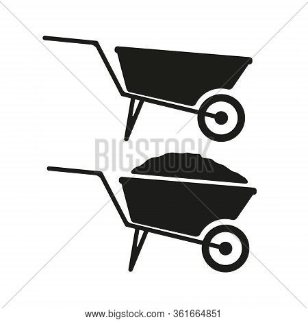 Coal Mine Trolley Icon On White Background. Mine Cart Trendy Flat Style For Graphic Design, Web-site
